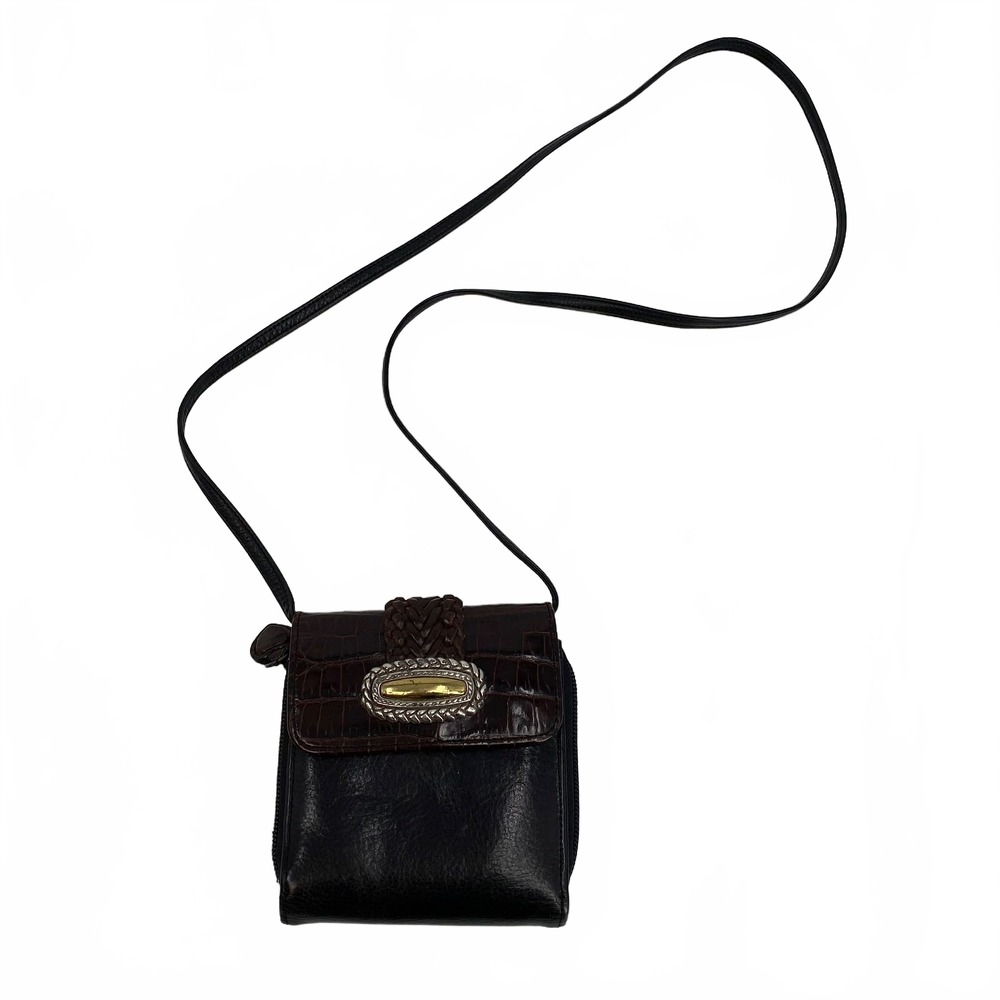 Brighton Black Leather Crossbody Bag | Women’s OS Regular